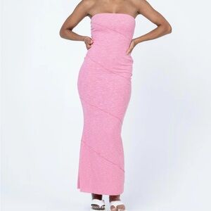 Princess Polly Pink Ruched Maxi Dress
